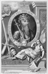 Edward III. (1312-77) König von England ab 1327, nach einem Gemälde im Windsor Castle, vom Künstler graviert